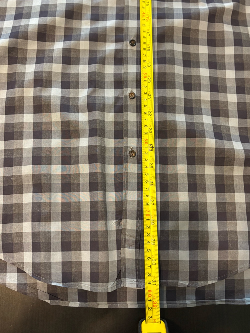 Burberry London Men's Blue/Gray Check Button-Down Shirt Size XL - Picture 6 of 6